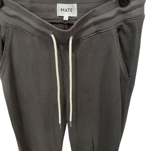 MATE the Label Organic Thermal Waffle Jogger Pant Charcoal S - Picture 4 of 10